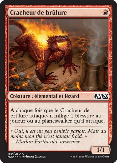 Cracheur de brûlure, carte Magic M20 159 — extension Core Set 2020