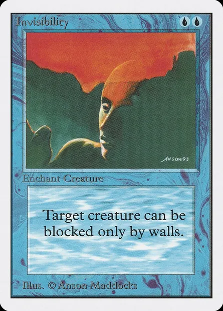 Invisibilité, carte Magic 2ED 60 — extension Unlimited Edition