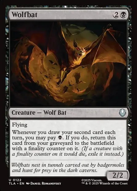 Wolfbat, Magic card TLA 122 — Avatar: The Last Airbender set
