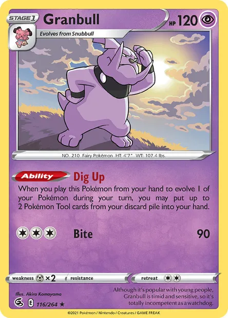 Granbull, Pokémon card FST 116 — Fusion Strike set