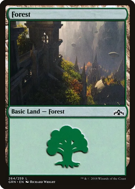 Forest, Magic card GRN 264 — Guilds of Ravnica set