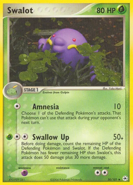 Swalot, Pokémon card HL 50 — Hidden Legends set