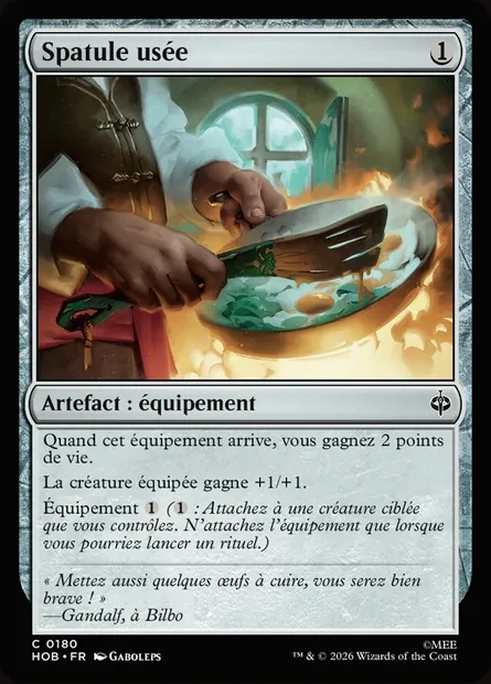 Spatule usée, carte Magic HOB 180 — extension The Hobbit