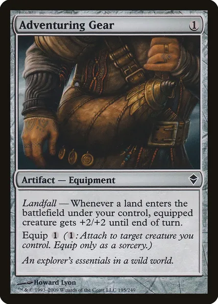 Adventuring Gear, Magic card ZEN 195 — Zendikar set