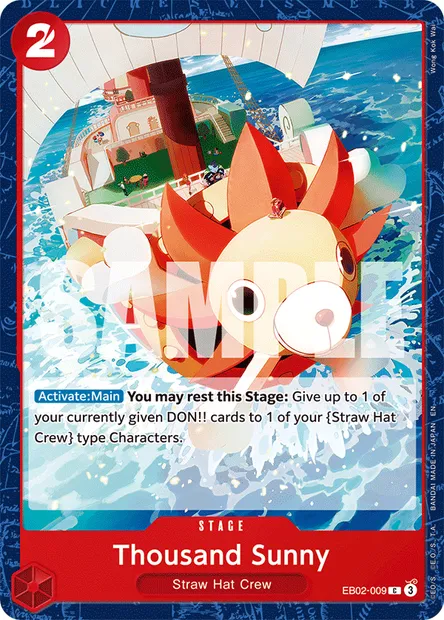 Thousand Sunny, One Piece card EB02-009 — Anime 25th Collection set