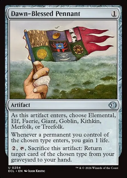 Dawn-Blessed Pennant, Magic card ECL 254 — Lorwyn Eclipsed set