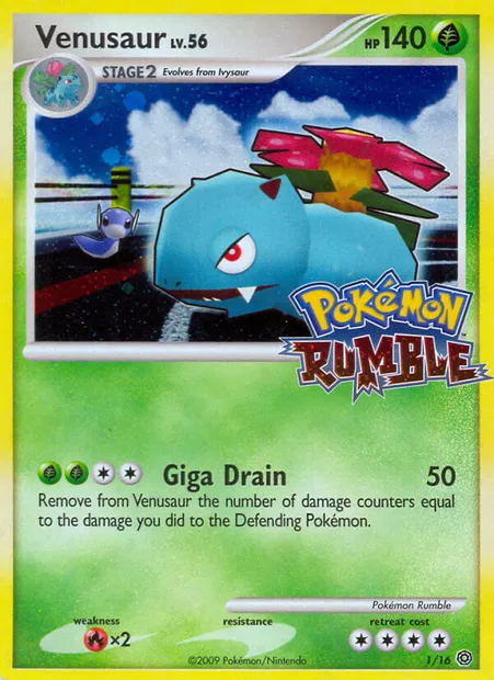 Venusaur, Pokémon card RM 1 — Pokémon Rumble set