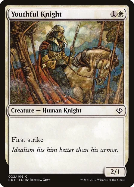 Youthful Knight, Magic card E01 22 — Archenemy: Nicol Bolas set