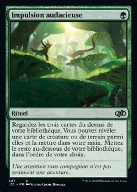 Impulsion audacieuse, carte Magic J22 627 — extension Jumpstart 2022