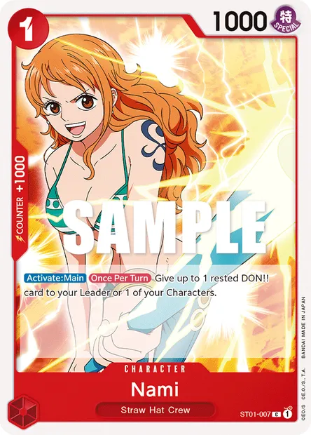 Nami, carte One Piece ST01-007 — extension Straw Hat Crew