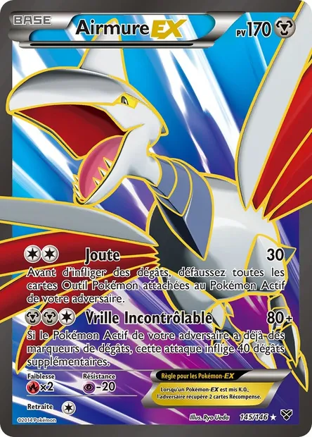 Airmure EX, carte Pokémon XY 145 — extension XY