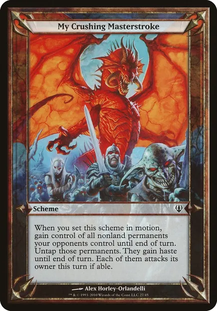 My Crushing Masterstroke, Magic card OARC 27★ — Archenemy Schemes set