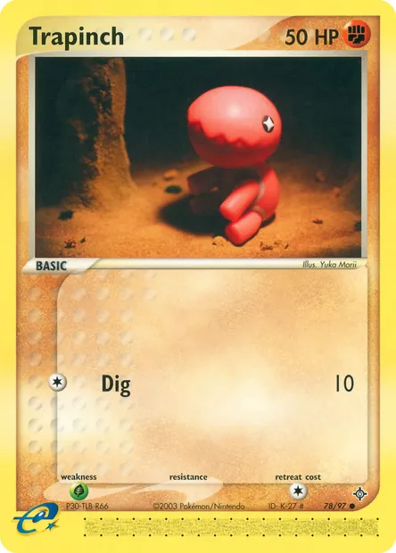 Trapinch, Pokémon card DR 78 — Dragon set