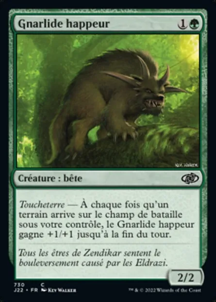 Gnarlide happeur, carte Magic J22 730 — extension Jumpstart 2022
