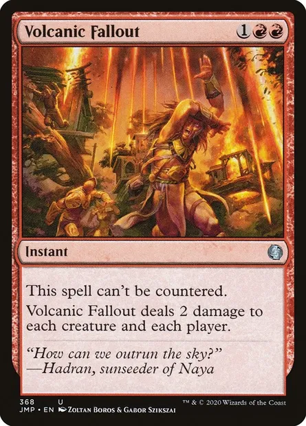 Volcanic Fallout, Magic card JMP 368 — Jumpstart set