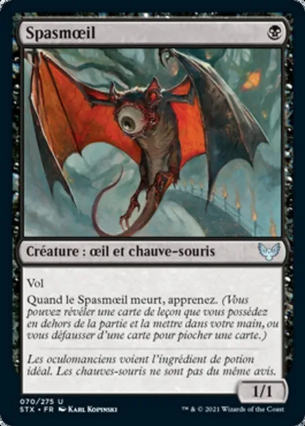 Spasmœil, carte Magic STX 70 — extension Strixhaven: l'Académie des Mages