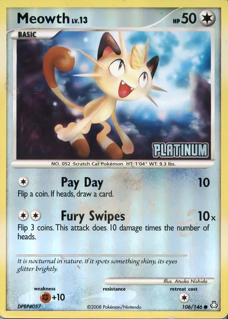 Meowth Lv.13, Pokémon card RET 106 — Retail Exclusive Promos set
