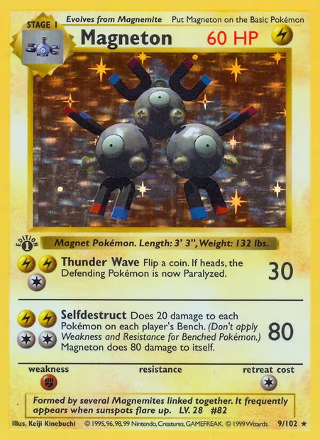 Magneton, Pokémon card BS 9 — Base Set set