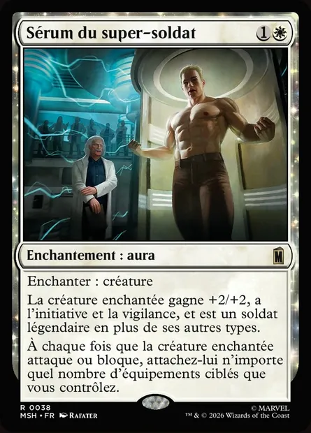 Sérum du super-soldat, carte Magic MSH 38 — extension Marvel Super Heroes