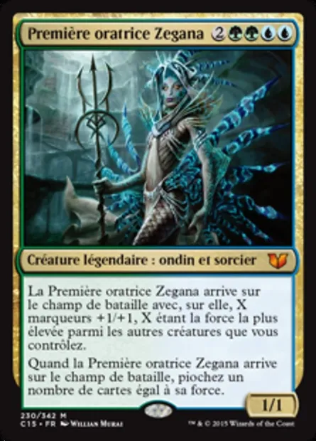 Première oratrice Zegana, carte Magic C15 230 — extension Commander 2015