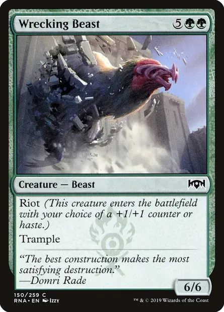 Wrecking Beast, Magic card RNA 150 — Ravnica Allegiance set