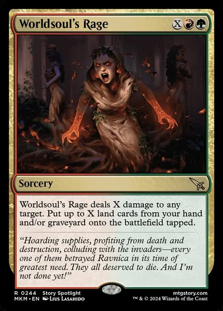 Worldsoul's Rage, Magic card MKM 244 — Murders at Karlov Manor set