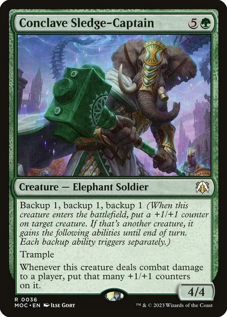 Conclave Sledge-Captain, Magic card MOC 36 — March of the Machine Commander set