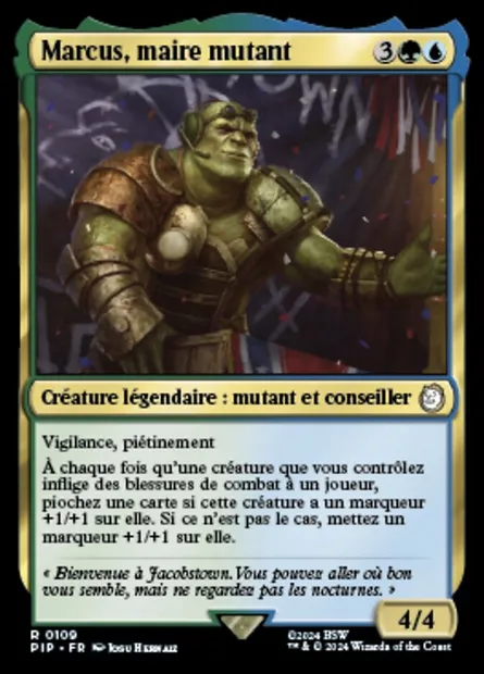 Marcus, maire mutant, carte Magic PIP 109 — extension Fallout