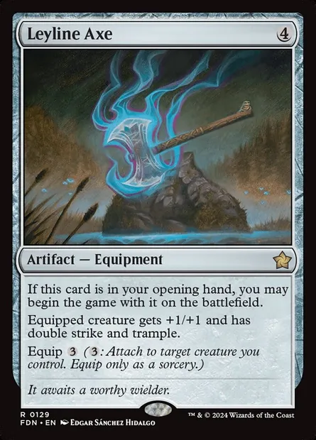 Leyline Axe, Magic card FDN 129 — Foundations set