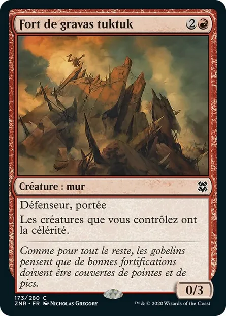Fort de gravas tuktuk, carte Magic ZNR 173 — extension Renaissance de Zendikar