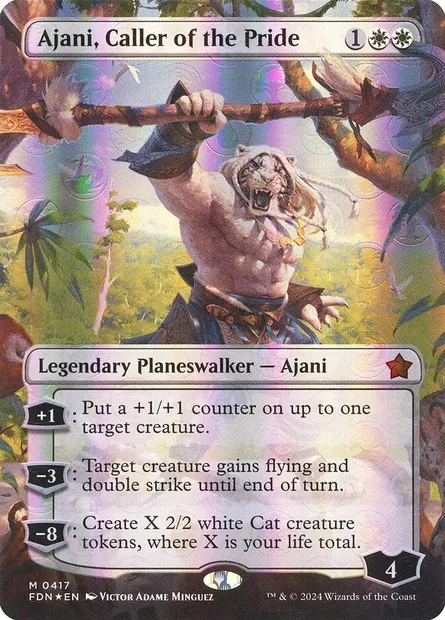 Ajani, Caller of the Pride, Magic card FDN 417 — Foundations set