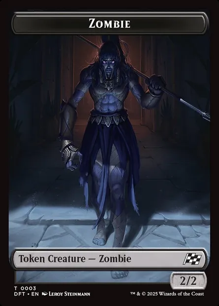 Zombie, Magic card TDFT 3 — Aetherdrift Tokens set