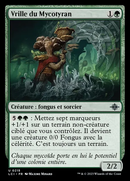 Vrille du Mycotyran, carte Magic LCI 215 — extension The Lost Caverns of Ixalan