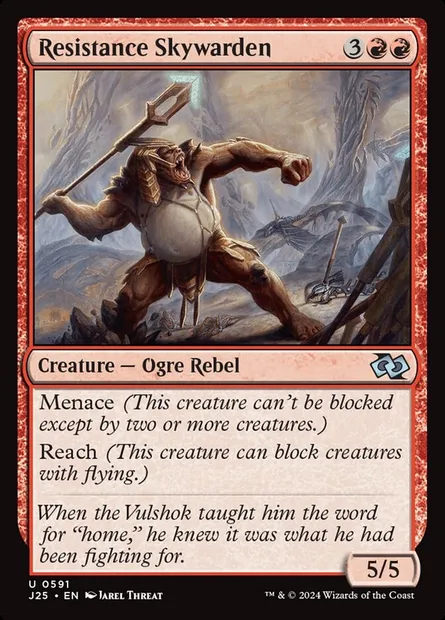 Resistance Skywarden, Magic card J25 591 — Foundations Jumpstart set