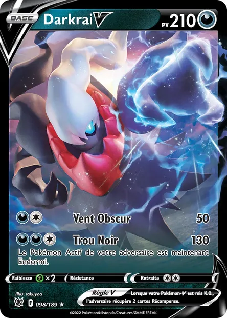 Darkrai V, carte Pokémon ASR 098 — extension Astres Radieux