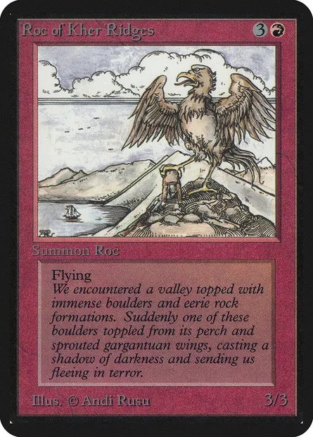 Roc of Kher Ridges, Magic card LEA 170 — Limited Edition Alpha set