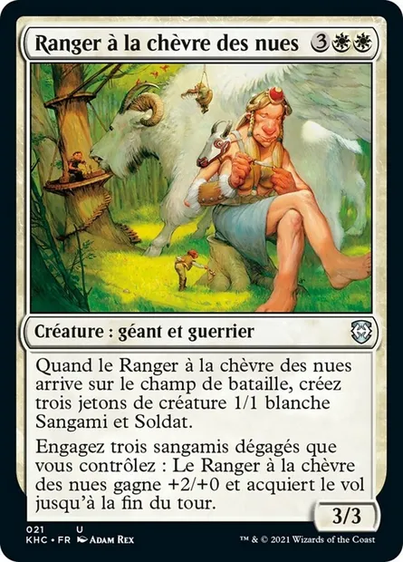 Ranger à la chèvre des nues, carte Magic KHC 21 — extension Kaldheim Commander