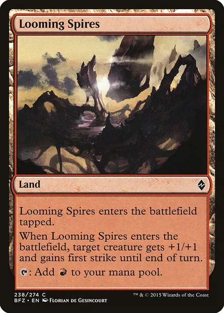 Looming Spires, Magic card BFZ 238 — Battle for Zendikar set