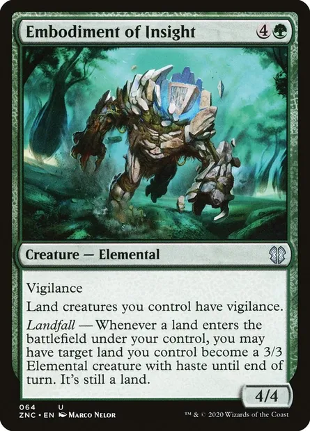 Embodiment of Insight, Magic card ZNC 64 — Zendikar Rising Commander set