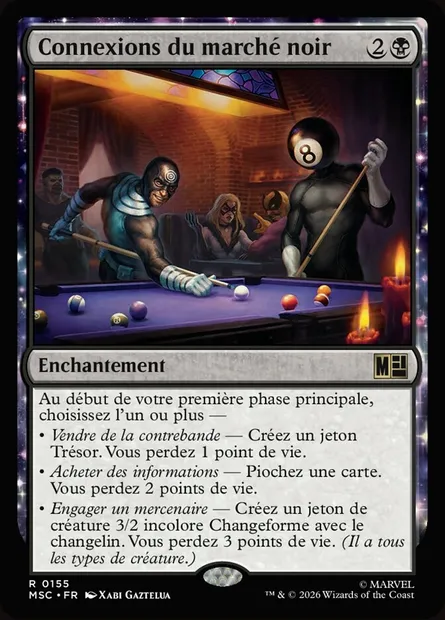 Connexions du marché noir, carte Magic MSC 155 — extension Marvel Super Heroes Commander