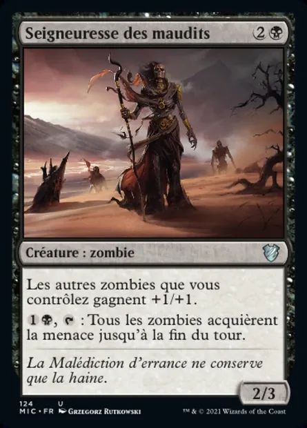 Seigneuresse des maudits, carte Magic MIC 124 — extension Midnight Hunt Commander