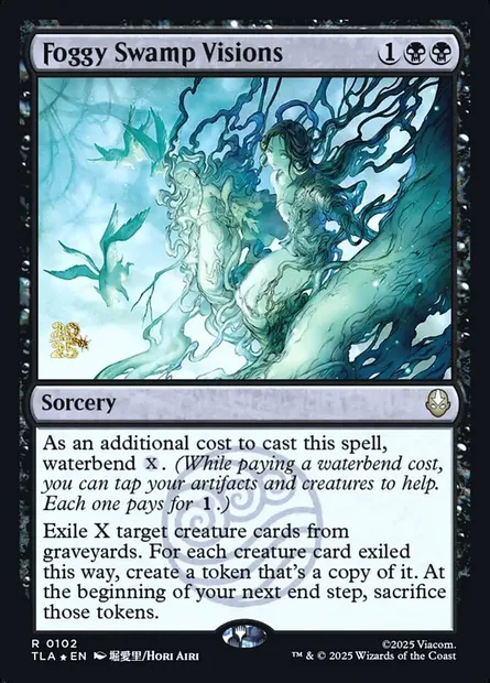 Visions du Marais brumeux, carte Magic PTLA 102s — extension Avatar: The Last Airbender Promos