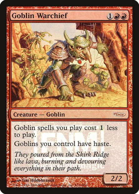 Goblin Warchief, Magic card F06 5 — Friday Night Magic 2006 set