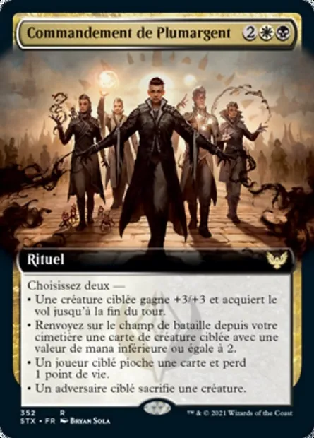 Commandement de Plumargent, carte Magic STX 352 — extension Strixhaven: l'Académie des Mages
