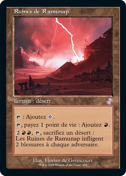 Ruines de Ramunap, carte Magic TSR 409 — extension Spirale Temporelle Remastered