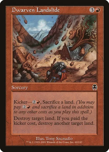 Dwarven Landslide, Magic card APC 60 — Apocalypse set