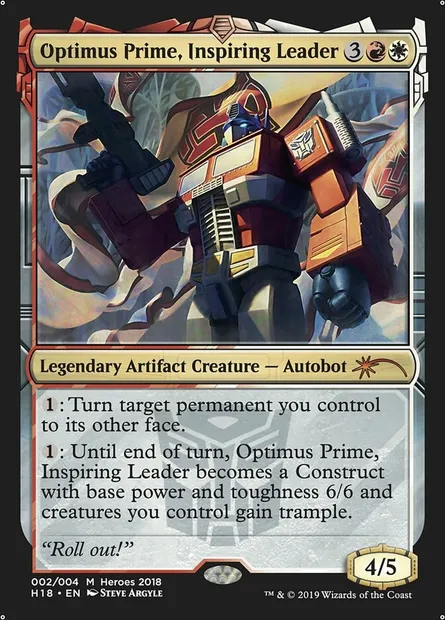 Optimus Prime, Inspiring Leader, carte Magic PH18 2 — extension 2018 Heroes of the Realm