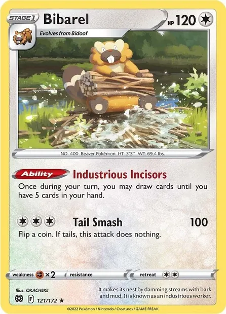 Bibarel, Pokémon card TDX 121-2 — Theme Deck & Blisters Exclusives set