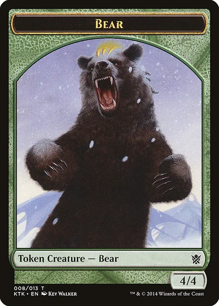 Bear, carte Magic TKTK 8 — extension Khans of Tarkir Tokens