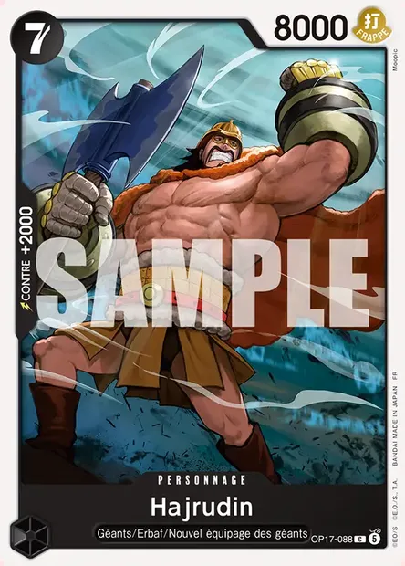 Hajrudin, carte One Piece OP17-088 — extension LES GUERRIERS LES PLUS PUISSANTS AU MONDE